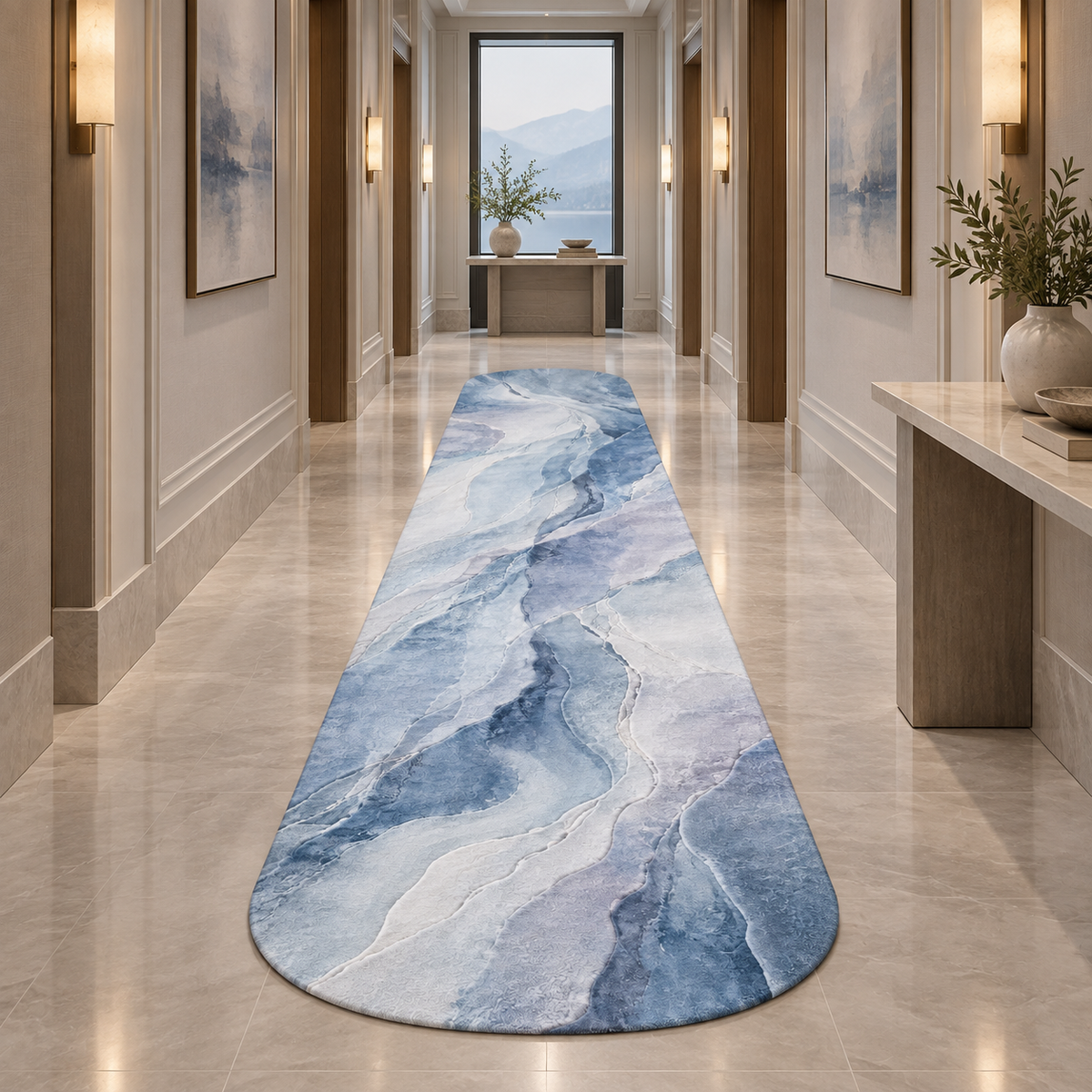 Glacier Veil Tencel Runner Rug