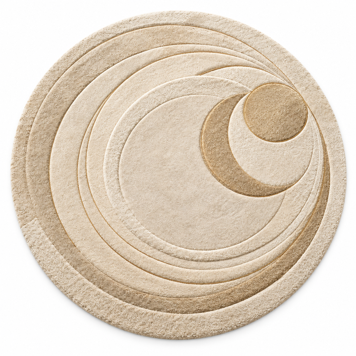 Aurelia Orbit Sculpted Round Area Rug