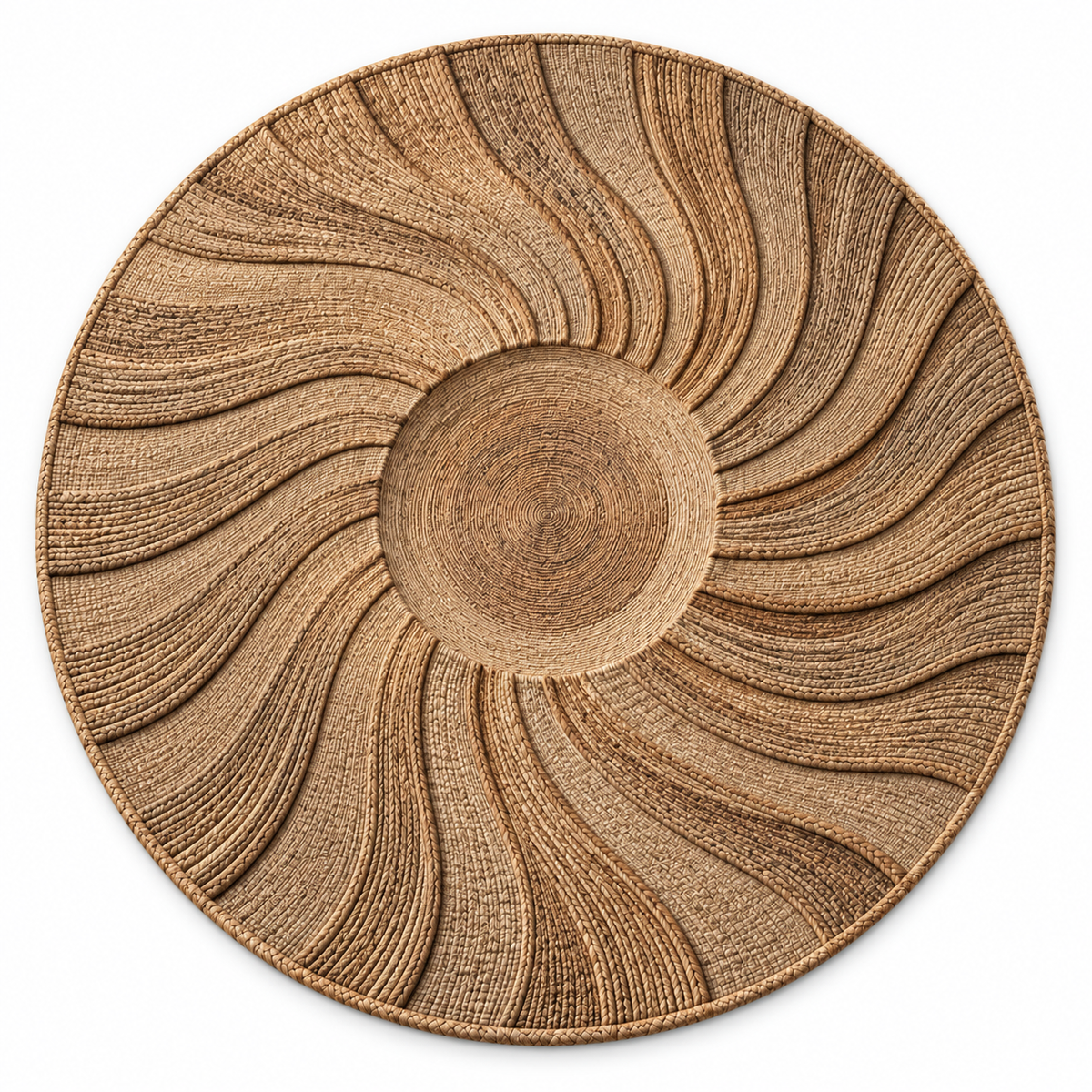 Desert Halo Hand-Spun Jute Round Rug