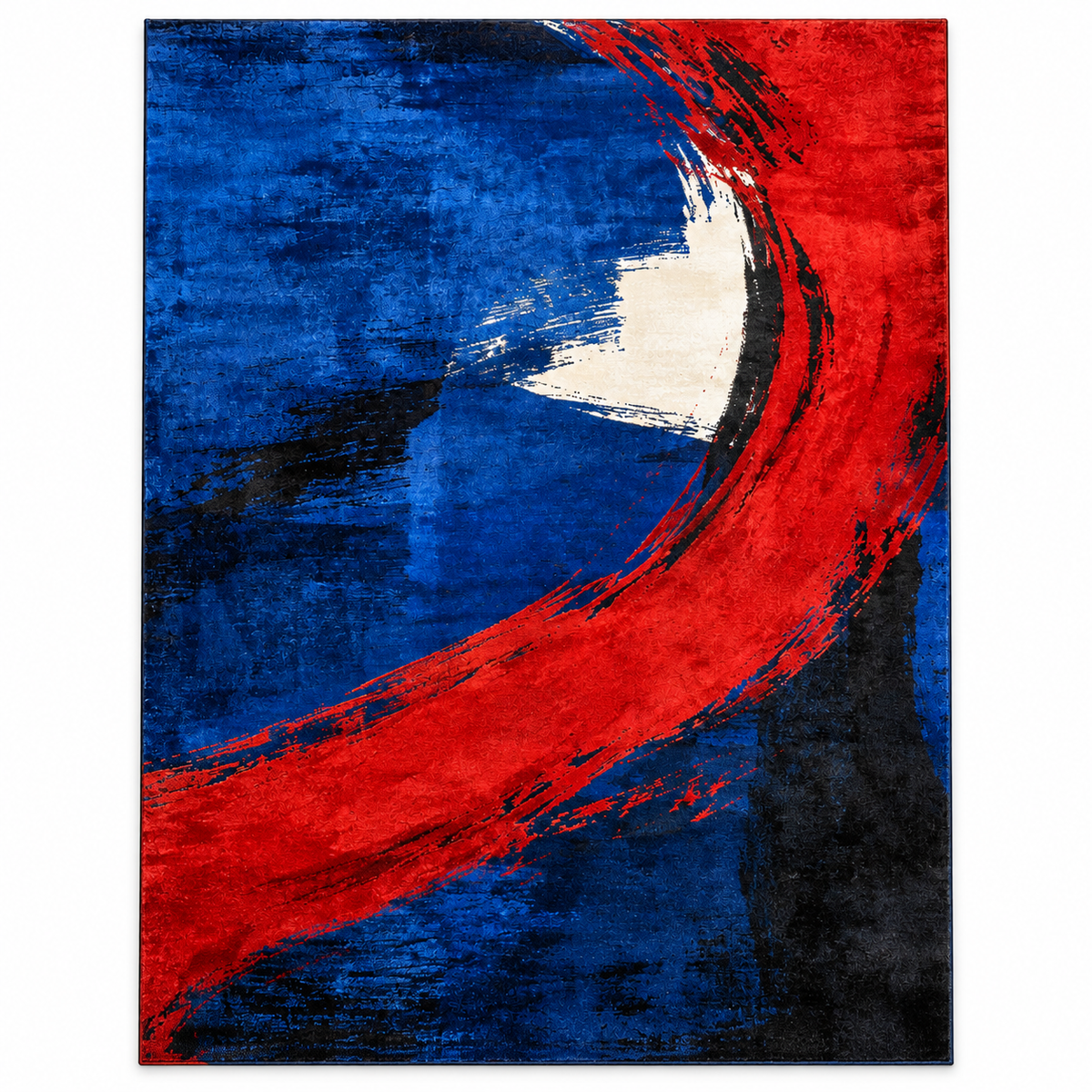 Cobalt Lacquer Recycled PET Silk Area Rug