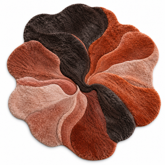 Cinder Bloom Mohair Freeform Rug
