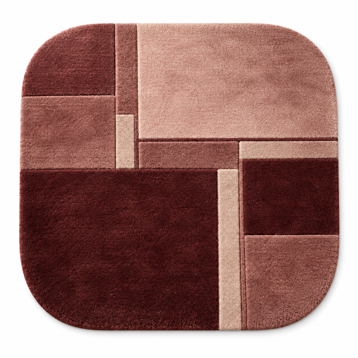 Rose Quartz Grid Alpaca Area Rug