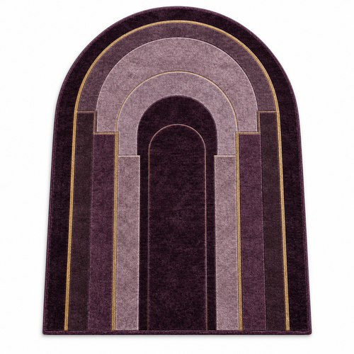 Amethyst Deco Cotton Chenille Arched Rug