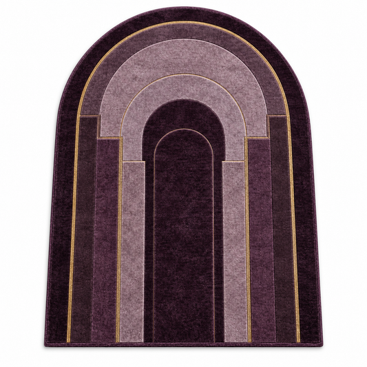 Amethyst Deco Cotton Chenille Arched Rug