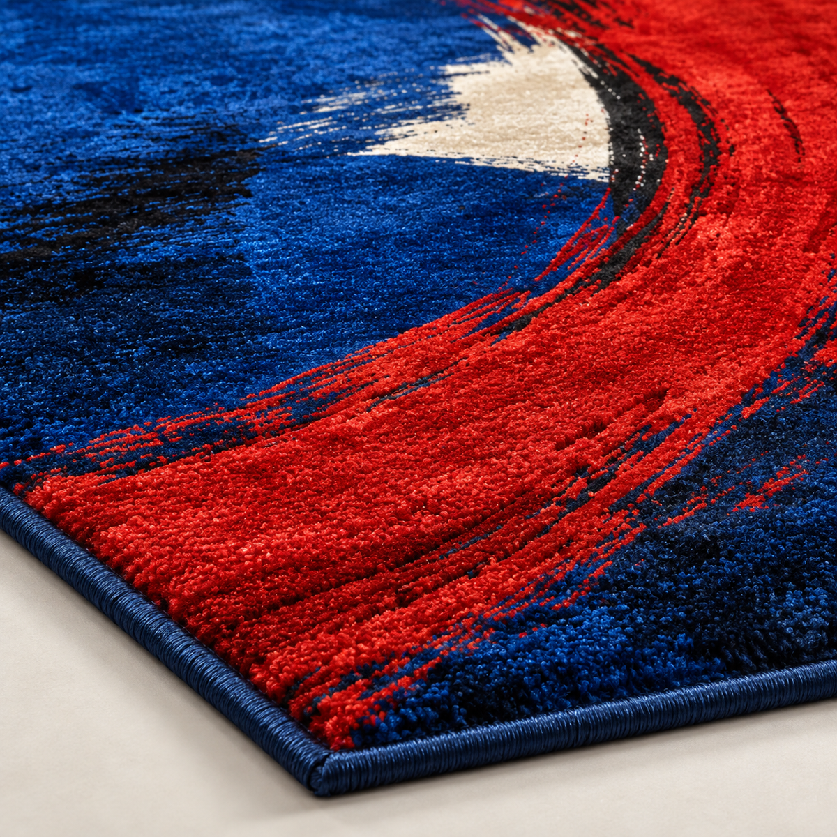 Cobalt Lacquer Recycled PET Silk Area Rug