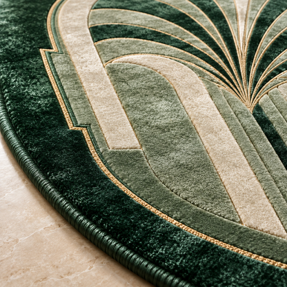 Verdant Palais Bamboo Silk Oval Rug
