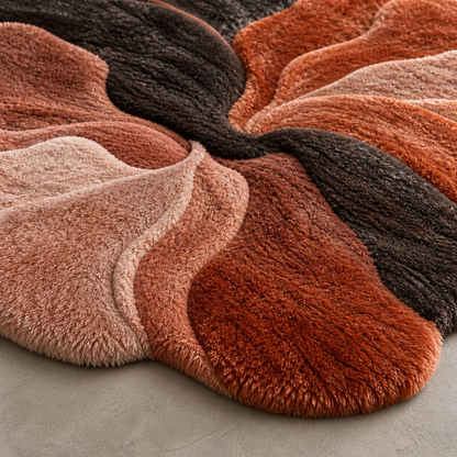 Cinder Bloom Mohair Freeform Rug