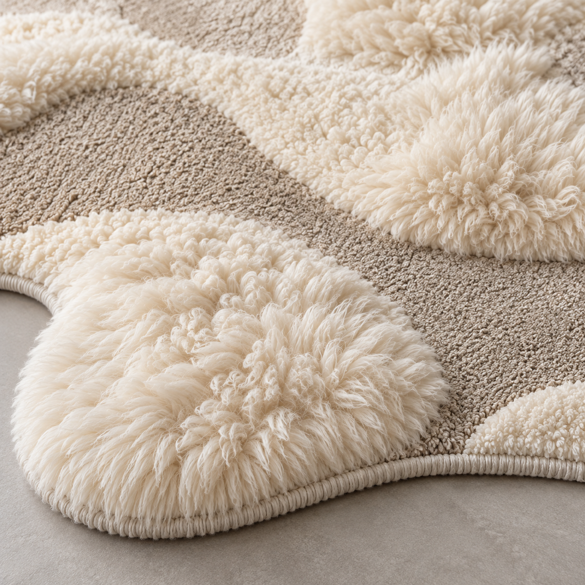 Ivory Tundra Sheepskin Freeform Rug