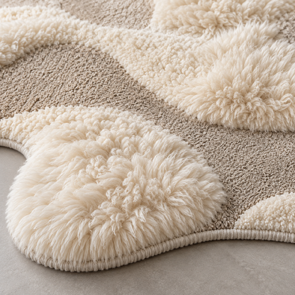 Ivory Tundra Sheepskin Freeform Rug