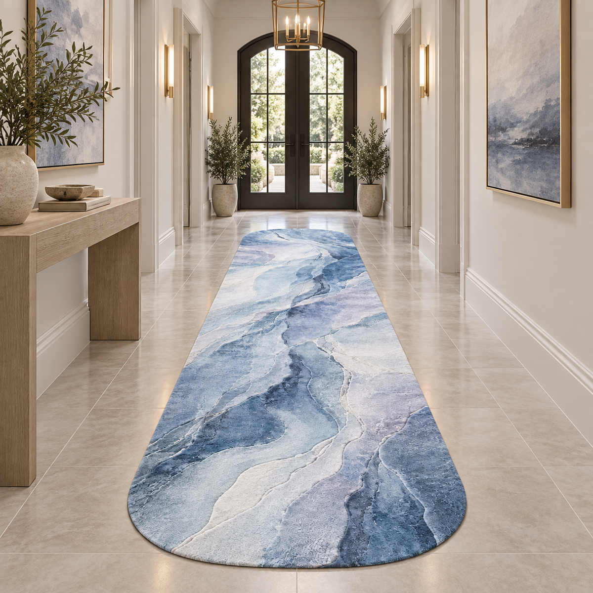 Glacier Veil Tencel Runner Rug
