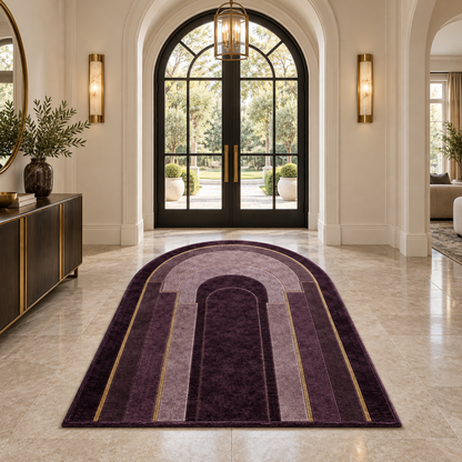 Amethyst Deco Cotton Chenille Arched Rug