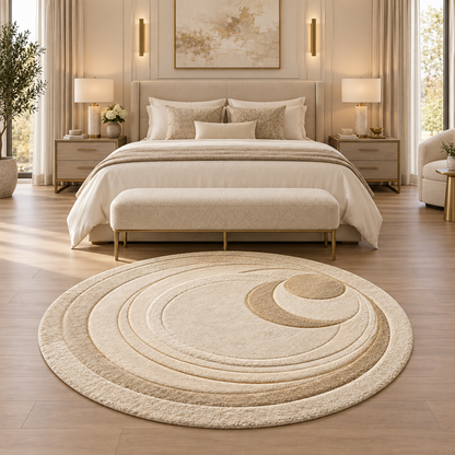 Tapis rond sculpté Aurelia Orbit