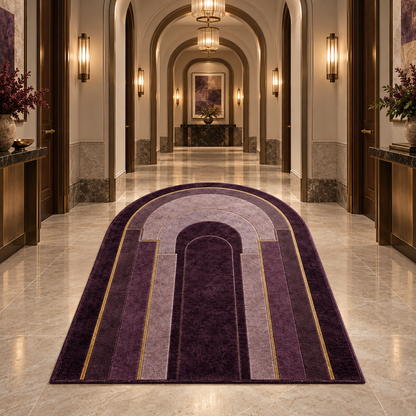 Amethyst Deco Cotton Chenille Arched Rug